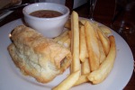 Sausage Roll, Bean & Chips